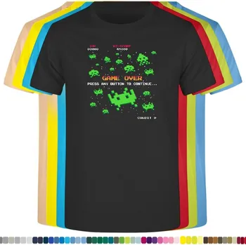 Chlapecké tričko detske-levne-bavlnene-tricko-Space-Invaders Barva: Black -černá, velikost: 164