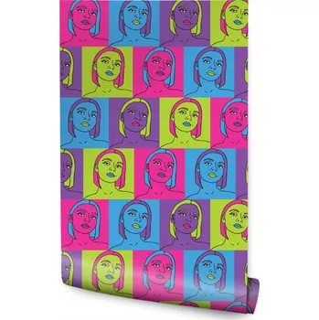 Fototapeta Mladistvá tapeta portrét dívky pop-art