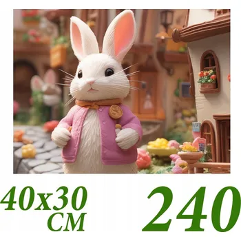 Obraz Velikonoce Puzzle 3 240 dílků ~42x29,7 cm Velikonoce zajíček
