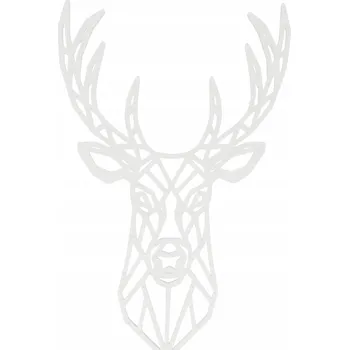 Obraz Obraz na Zeď do Obýváku Nástěnná Dekorace BÍLÝ JELEN JELÍNEK 3D 46 cm