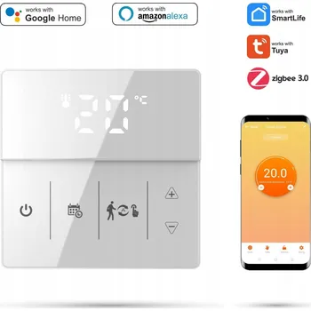 Termostat Pokojový termostat Zigbee TUYA 3A PRO, bílý