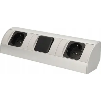 Elektrická zásuvka Elektrická Zásuvka do desky stolu Orno stříbrná