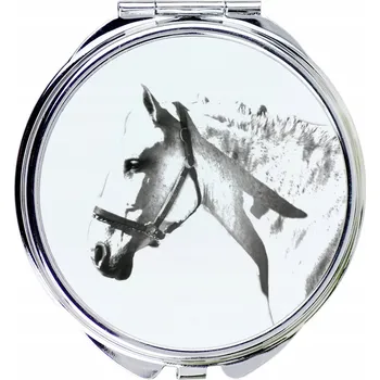 Kosmetické zrcátko Španělský normanský kůň - kapesní zrcátko s koněm, personalizované zrcátko