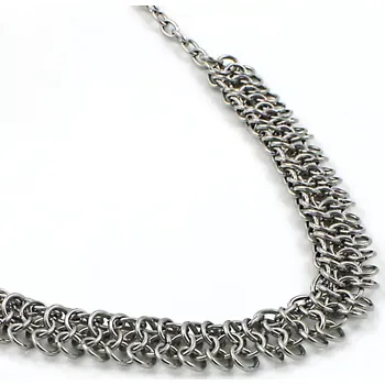 Náhrdelník Choker na krk z ocelových kroužků