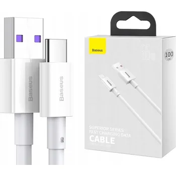 Datový kabel Baseus Superior USB kabel - USB Typ C 66 W 6 A 1 m bílý (CATYS-02)