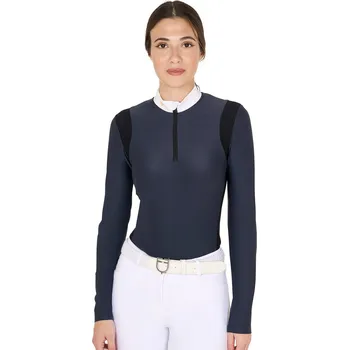 Dámské tričko EQUESTRO Triko závodní Jersey Equestro, dámské, navy XL