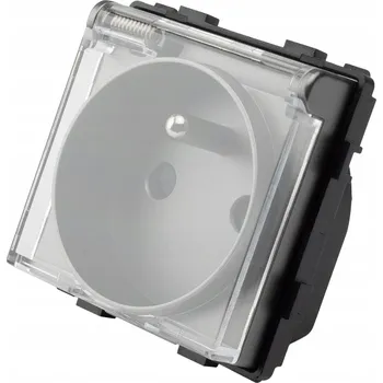 Elektrická zásuvka Elektrická Zásuvka nástěnná Luuna šedá