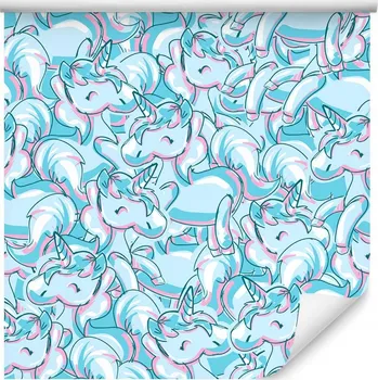 Tapeta Tapeta pro děti - barevní jednorožci /696123154