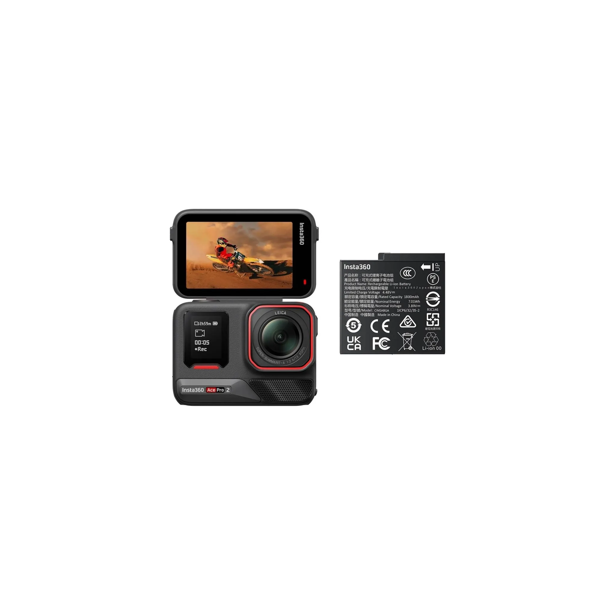 Fotografie 6 - Sportovní kamera Insta360 Ace Pro 2 Dual Battery Bundle