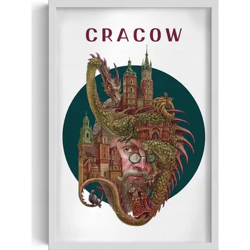 Obraz Ozdobný nástěnný obraz v rámu Cracow Grafika od Alicji Kocurek 40x60