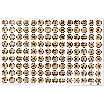 samolepka Samolepky se zlatou velikostí XXXL 125 Ks/1 arch