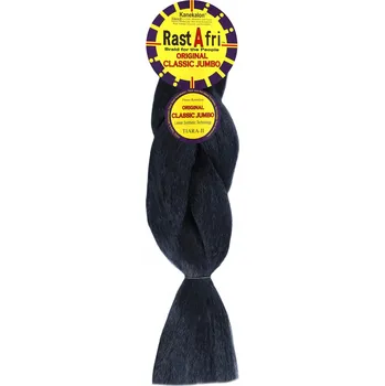 Příčesek Syntetické vlasy na rasta copánky Kanekalon Jumbo Classic - Půlnoční modrá