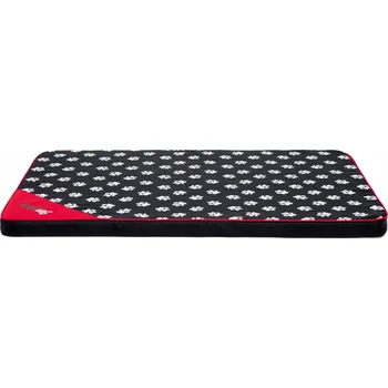 Pelíšek pro psa Lehká Matrace , Pelíšek Hobbydog - Velký XL 120x80cm, Černý s tlapkami