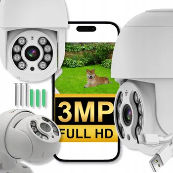 IP kamera Wifi IP Kamera Otočná FULL HD 3MP MONITORING ZOOM x4 DETEKCE Pohybu Smart