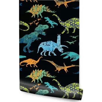 Tapeta Tapeta Dětská Barevní DINOSAUŘI Dekorace