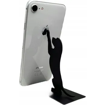 Stojan / držák na telefon kovový pes černý