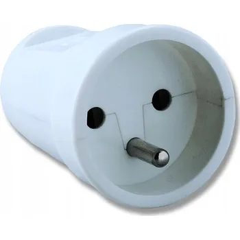 Elektrická zásuvka Zásuvka Rum-Lux GPU-1 rovná, bílá
