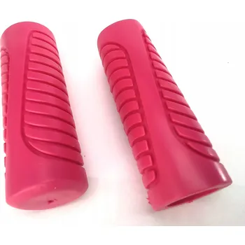 grip Dětské gripy na řídítka růžové s proužky, sada x1 pár