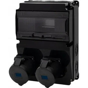 Elektrická zásuvka Elektrická Zásuvka vodotěsná černá