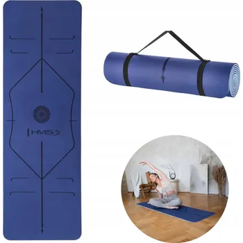 podložka na cvičení Bezpečná prostiskluzová podložka na fitness, jógu a pilates HMS YM10, modrá