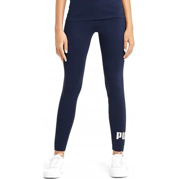 Dámské legíny Dámské legíny Puma Ess Logo vel. XS Tmavě modré Přiléhavé Tréninkové legíny