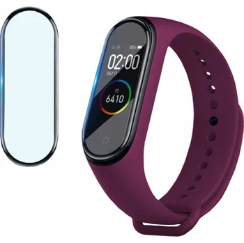 Příslušenství k chytrým hodinkám ŘEMÍNEK SE SKLEM pro XIAOMI MI BAND 4 -