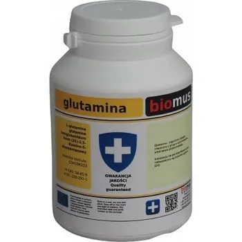 Aminokyselina L-glutamin Biomus 100 g 100 ml čistota 99,5 %