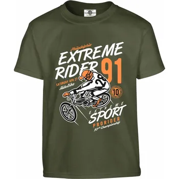 Pánské oblečení Tričko Extreme rider Druh: Dětské, Barva: Khaki, Velikost: 146-L