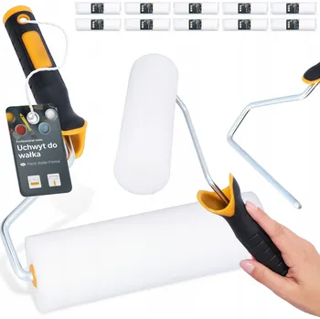 Malířský váleček 10x VÁLEČEK MALÍŘSKÝ Pěnový 18 cm Náhradní Pro Malování Nábytku Houbový + RUKOJEŤ