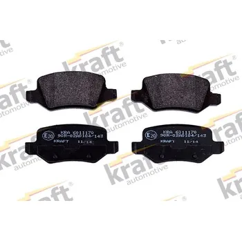 Brzdová destička Sada brzdových destiček, kotoučová brzda KRAFT AUTOMOTIVE 6011170