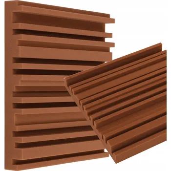 Obraz AKUSTICKÝ PANEL DEKOR do herního pokoje na zeď hnědý ozdobný 7cm