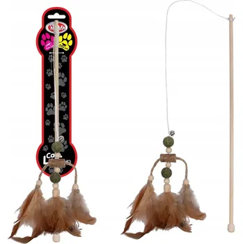 Hračka pro kočku Pet Nova hračka pro kočky udice s pírky 40 cm