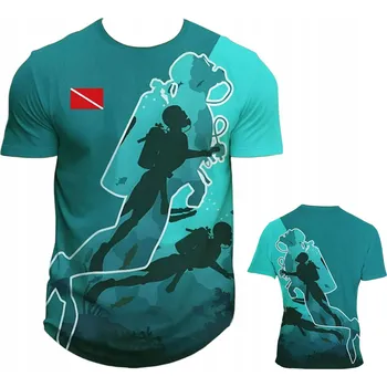 Tričko s krátkým rukávem - potápění - mořská zelená - vel. XL