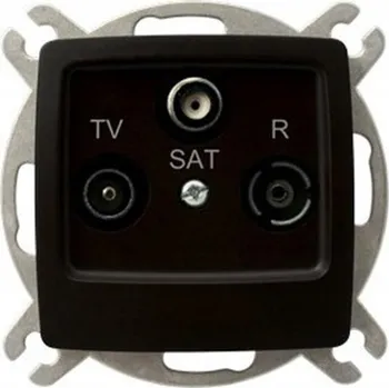 Elektrická zásuvka Anténní zásuvka nástěnná Ospel hnědá