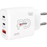 Nabíjecí adaptér Power charger SKROSS DC57-PD65 - USB A+C - 65W GaN EU, Power Delivery, typ C