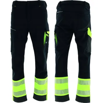 Pracovní obuv PRACOVNÍ ZATEPLENÉ KALHOTY zimní REFLEXNÍ teplé SOFTSHELL nepromokavé M