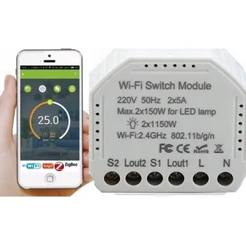 vypínač PODOMÍTKOVÝ SPÍNAČ 2 KANÁLY WIFI TUYA