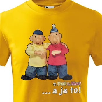 Chlapecké tričko Dětské tričko Pat a Mat - A je to! - velikost 110, Barva Žlutá