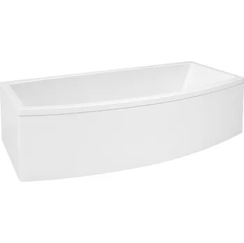Vana Velká rohová vana k postavení ke zdi s akrylátovým obkladem, obdélníková, 190x75/92 cm