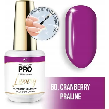 Lak na nehty 60. CRANBERRY PRALINE - Profesionální hybridní lak s gelovou konzistencí