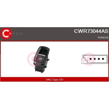 Spínač, zvedací zařízení oken CASCO CWR73044AS