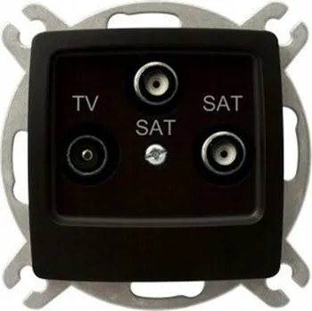 Elektrická zásuvka Anténní zásuvka nástěnná Ospel hnědá