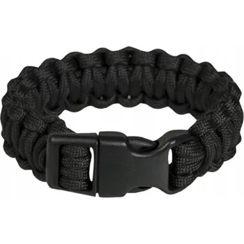 Vybavení pro přežití Survival náramek 2v1 Mil-Tec Paracord 22mm Černý