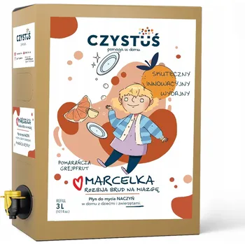 Mycí prostředek TEKUTÝ PŘÍPRAVEK NA NÁDOBÍ REFILL MARCELKA POMERANČ GRAPEFRUIT