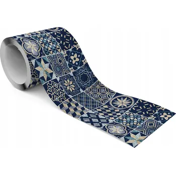 Fototapeta Dekorativní Bordura Bordura na Tapety Tmavě Modrá MOZAIKA Imitace Obkladaček