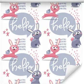 Tapeta 10m TAPETA pro děti králíci příroda hvězdy