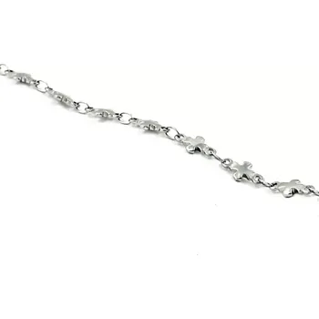 Náramek Řetízek na nohu z chirurgické oceli se čtyřlístky