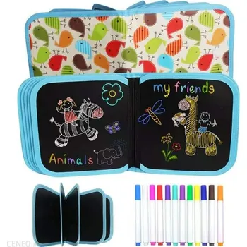 Zápisník Skládací přenosný notýsek s fixama