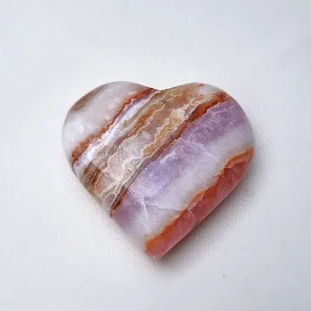 Pink/růžový aragonit s kalcitem - srdce, 69 g Přírodní minerály, krystaly