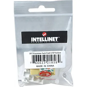 Síťový kabel Modul Keystone Intellinet RJ45 UTP CAT6 žlutý